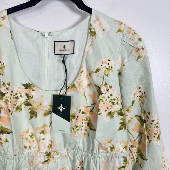 TUCKERNUCK Aqua Watercolor Marlena Dress LARGE - Picture 9 of 14